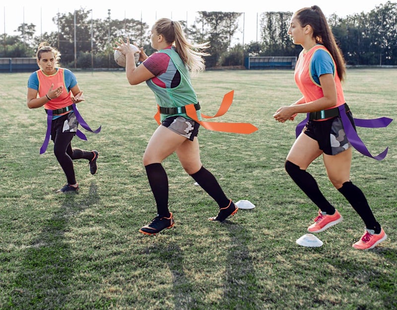 Hilhook Flag Football Belts, 14 Player Flag Football Set with 42 Flags for Kids Youth and Adults Training Equipment - Image 4